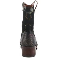 L Artiste Boots|Women's L'Artiste by Spring Step, Lady Luck Boot Dark Red Multi