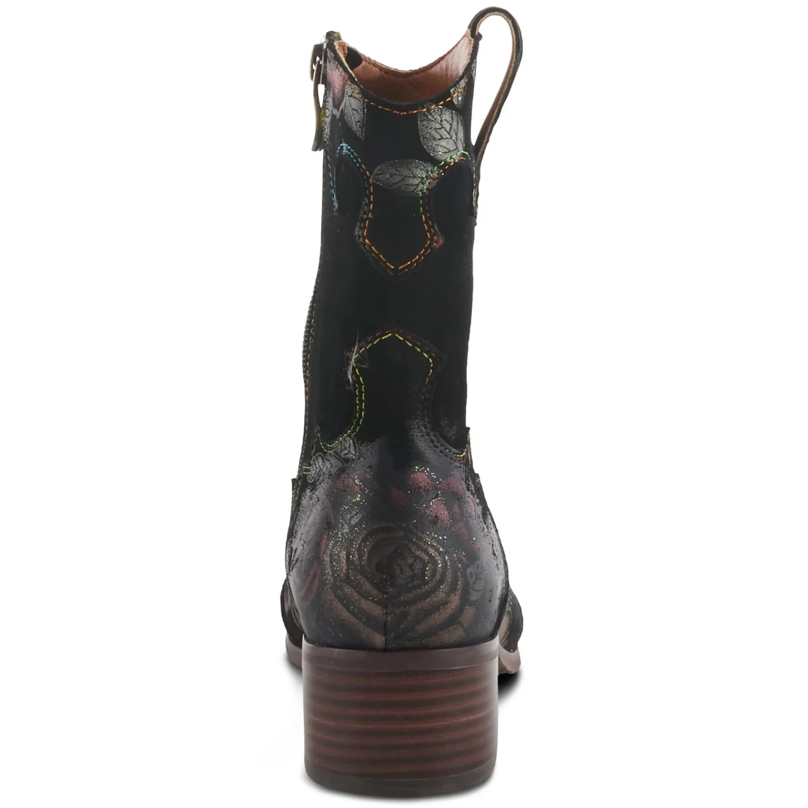 L Artiste Boots|Women's L'Artiste by Spring Step, Lady Luck Boot Dark Red Multi