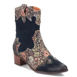 L Artiste Boots|Women's L'Artiste by Spring Step, Lady Luck Boot Navy Multi Suede