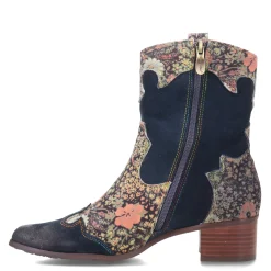 L Artiste Boots|Women's L'Artiste by Spring Step, Lady Luck Boot Navy Multi Suede