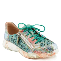 L Artiste Sneakers & Athletic|Women's L'Artiste By Spring Step, Jazzie Sneaker Turquoise Multi