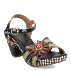 L Artiste Pumps & Heels|Women's L'Artiste by Spring Step, Astarr Sandal Black Multi