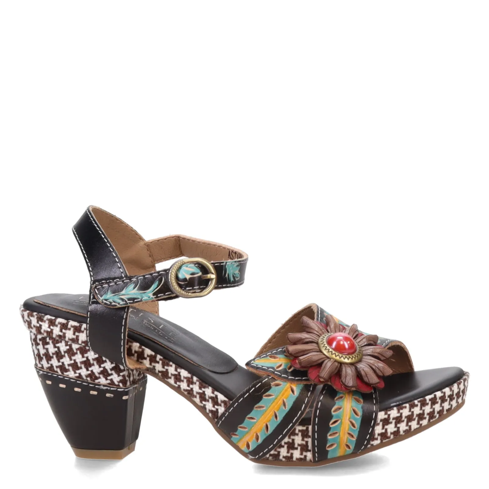 L Artiste Pumps & Heels|Women's L'Artiste by Spring Step, Astarr Sandal Black Multi