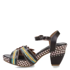 L Artiste Pumps & Heels|Women's L'Artiste by Spring Step, Astarr Sandal Black Multi
