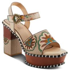L Artiste Pumps & Heels|Women's L'Artiste By Spring Step, Gogetem Sandal Beige Multi