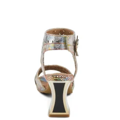 L Artiste Pumps & Heels|Women's L'Artiste By Spring Step, Poster Sandal Beige Metallic Multi