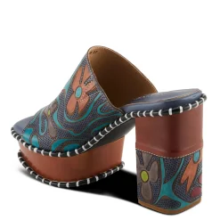 L Artiste Pumps & Heels|Women's L'Artiste By Spring Step, Colossal Sandal Blue Multi
