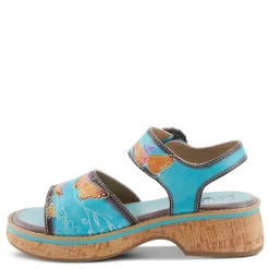 L Artiste Pumps & Heels|Women's L'Artiste By Spring Step Kenna Sandal Sky Blue Multi