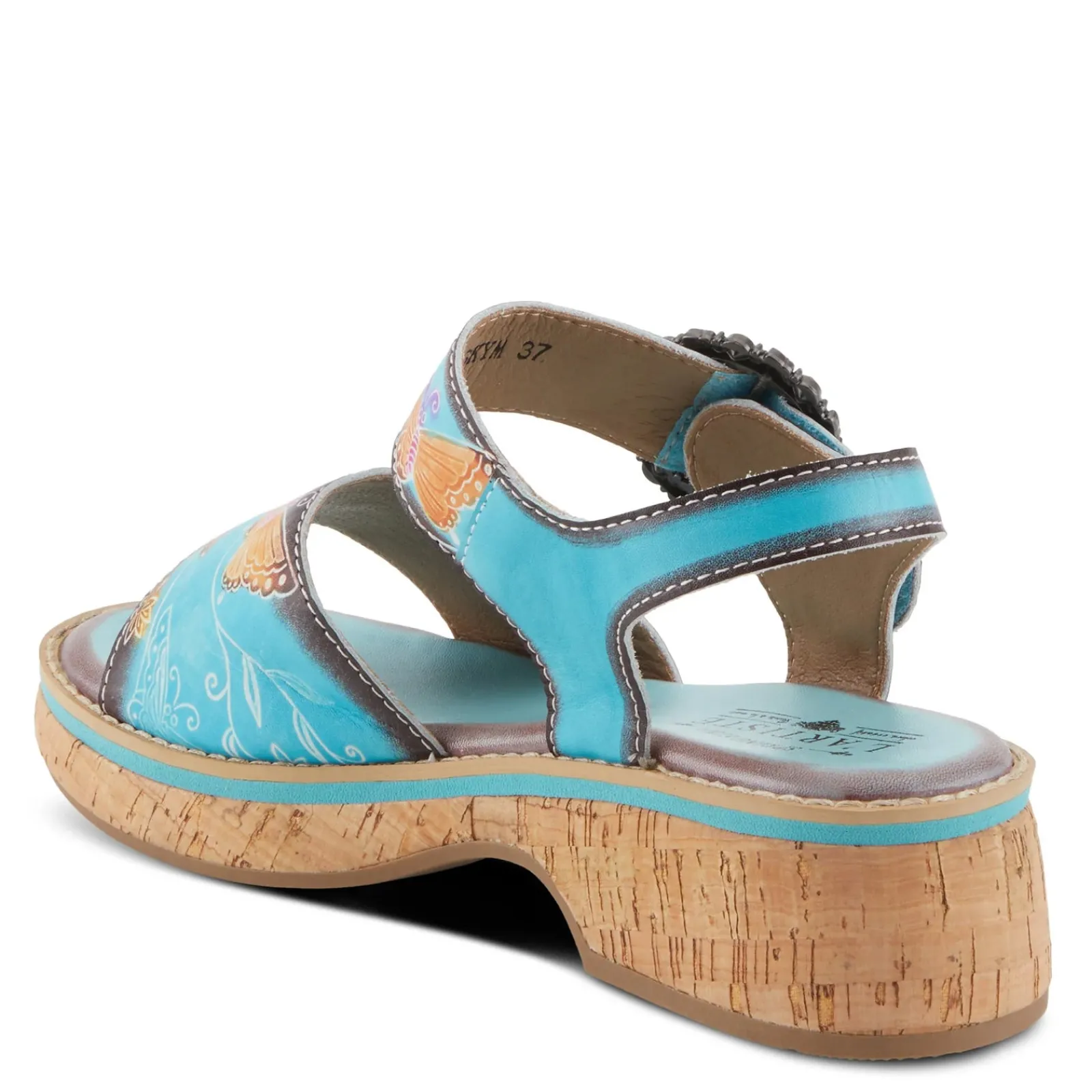 L Artiste Pumps & Heels|Women's L'Artiste By Spring Step Kenna Sandal Sky Blue Multi