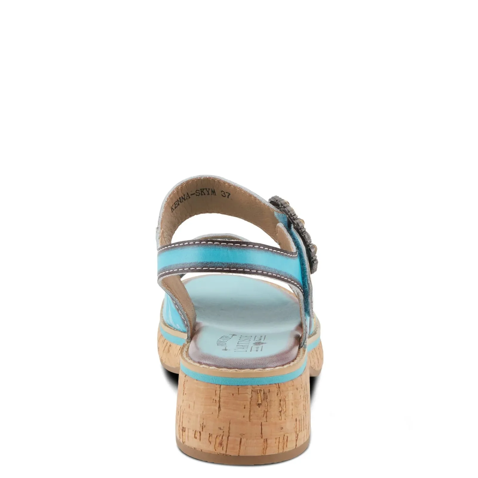 L Artiste Pumps & Heels|Women's L'Artiste By Spring Step Kenna Sandal Sky Blue Multi