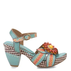 L Artiste Pumps & Heels|Women's L'Artiste by Spring Step, Astarr Sandal Sky Blue Multi