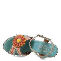 L Artiste Pumps & Heels|Women's L'Artiste by Spring Step, Astarr Sandal Sky Blue Multi