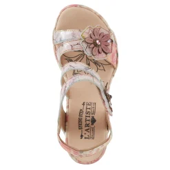 L Artiste Wedges|Women's L'Artiste By Spring Step, Karnitsky Sandal Pink Multi