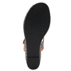 L Artiste Wedges|Women's L'Artiste By Spring Step, Flavour Sandal Camel Multi