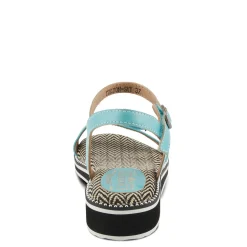 L Artiste Wedges|Women's L'Artiste By Spring Step Tilton Wedge Sandal Sky Blue