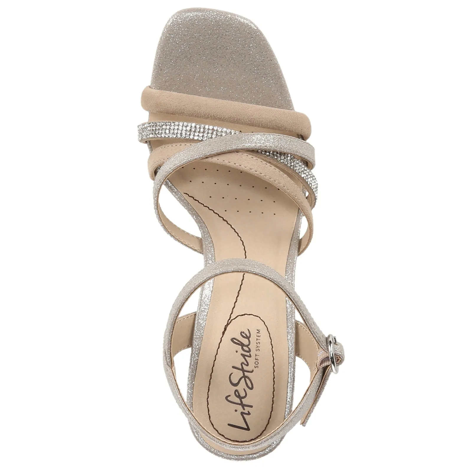 LifeStride Sandals|Women's , Belle Sandal Champagne Deerskin