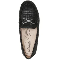 LifeStride Slip-On Shoes|Women's , Turnpike Loafer Black Croco