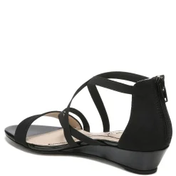 LifeStride Wedges|Women's , Yolanda Sandal Black Stretch