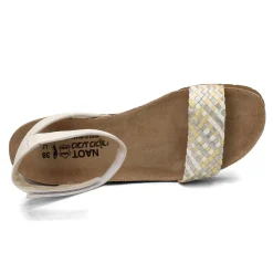 Naot Sandals|Women's , Abbie Sandal White Metallic