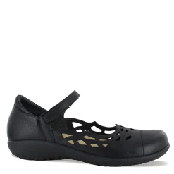 Naot Flats|Women's , Agathis Mary Jane Soft Black Leather