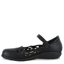 Naot Flats|Women's , Agathis Mary Jane Soft Black Leather