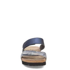 Naot Wedges|Women's , Althea Sandal Navy Python/Polar Sea