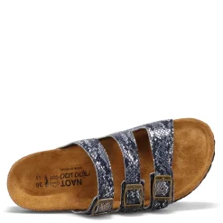 Naot Sandals|Women's , Austin Sandal Navy Snake