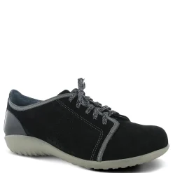 Naot Oxfords|Women's , Avena Oxford Black Velvet/Metallic