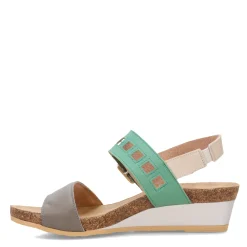 Naot Sandals|Women's , Dynasty Sandal Gray Green Multi