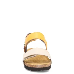 Naot Sandals|Women's , Eliana Sandal Ivory/Marigold/Brown