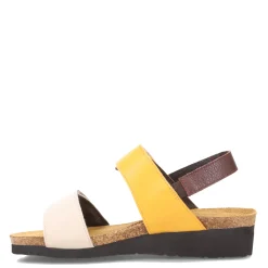 Naot Sandals|Women's , Eliana Sandal Ivory/Marigold/Brown