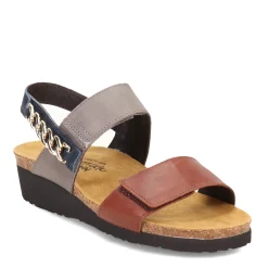 Naot Sandals|Women's , Eliana Sandal Chestnut/Foggy Gray/Ink