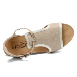 Naot Sandals|Women's , Fiona Sandal Beige Reptile