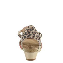 Naot Wedges|Women's , Fiona Sandal Cheetah