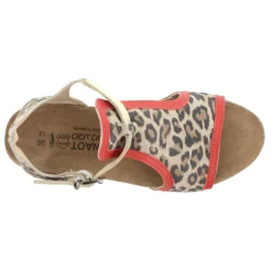Naot Wedges|Women's , Fiona Sandal Cheetah