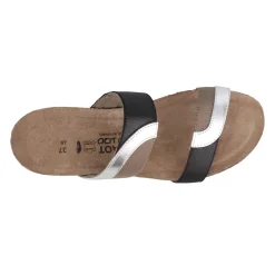 Naot Sandals|Women's , Frankie Sandal Silver/Black/Khaki