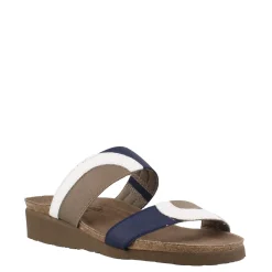 Naot Sandals|Women's , Frankie Sandal White/Blue/Khaki