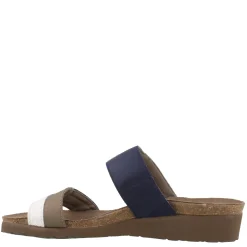 Naot Sandals|Women's , Frankie Sandal White/Blue/Khaki