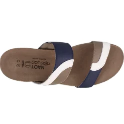 Naot Sandals|Women's , Frankie Sandal White/Blue/Khaki