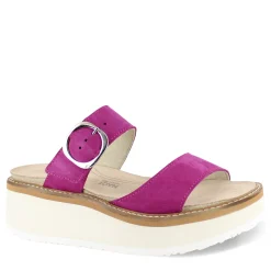 Naot Sandals|Women's , Halvah Sandal Pink Plum Nubuck