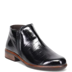 Naot Boots|Women's , Helm Ankle Boot Black Croc