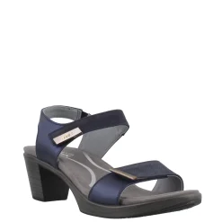Naot Sandals|Women's , Intact Mid Heel Sandal Navy/Polar Sea/Pewter