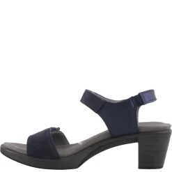 Naot Sandals|Women's , Intact Mid Heel Sandal Navy/Polar Sea/Pewter