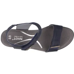 Naot Sandals|Women's , Intact Mid Heel Sandal Navy/Polar Sea/Pewter
