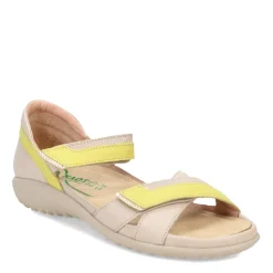 Naot Sandals|Women's , Karawa Sandal Soft Ivory/Lime/Beige