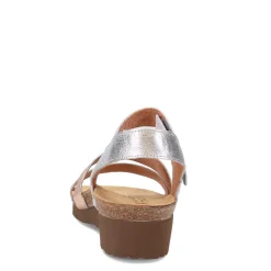 Naot Wedges|Women's , Kayla Sandal Silver