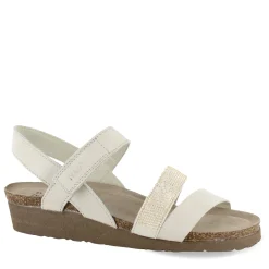 Naot Wedges|Women's , Krista Sandal Ivory / Gold