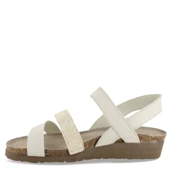 Naot Wedges|Women's , Krista Sandal Ivory / Gold