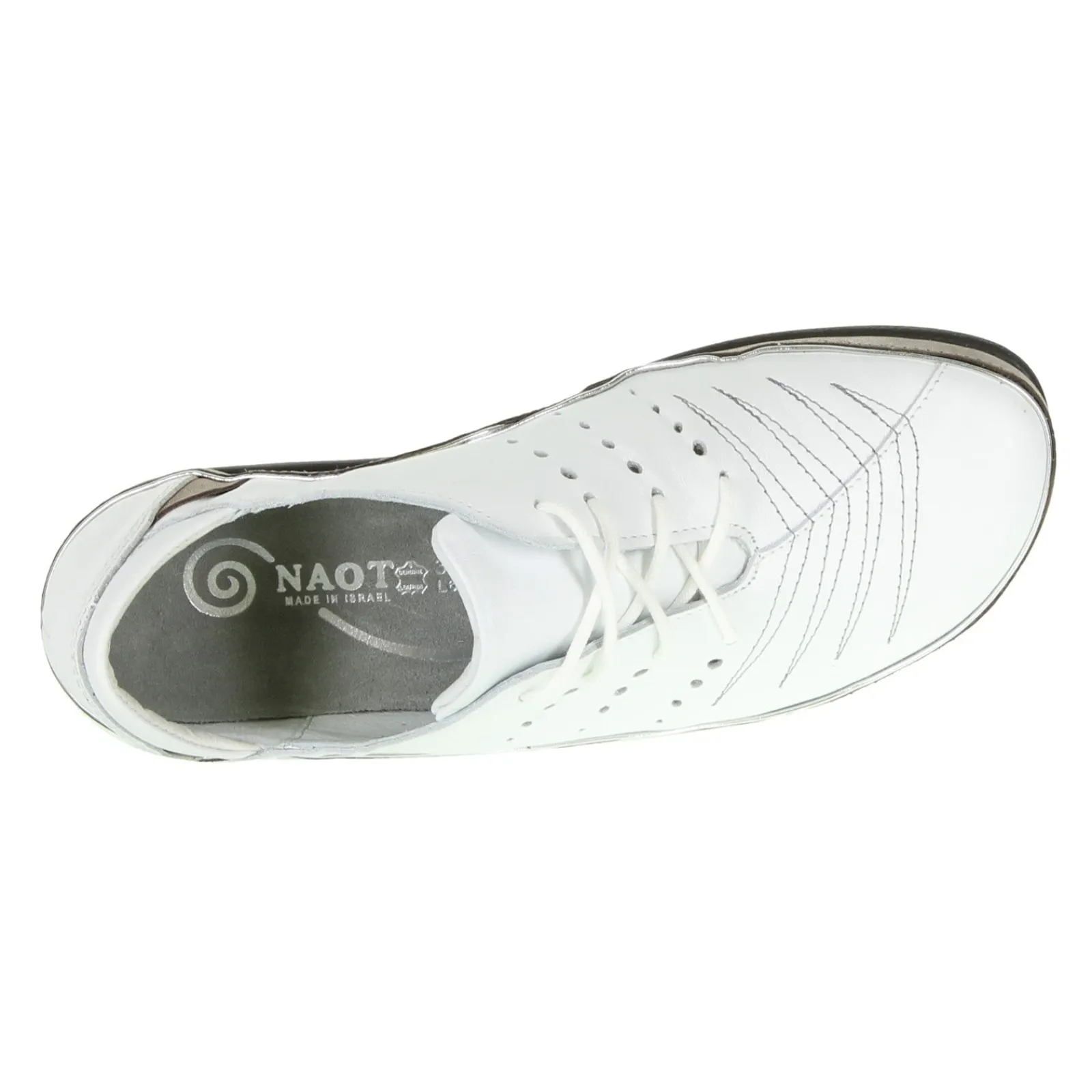 Naot Oxfords|Women's , Kumara Sneaker White/Silver