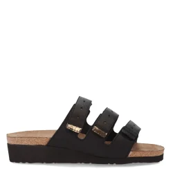 Naot Wedges|Women's , Madelyn Sandal Black/Silver